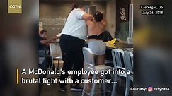 McDonald's employee, customer get into brutal fight