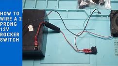 How to wire a 2 prong 12v rocker switch