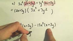 Factoring Using the Great Common Factor, GCF - Example 2 - Factoring Out Binomials