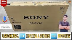 SONY KD-43X80J 2021 || 43 inch 4k Android Tv Unboxing And Review || #GoogleTv Complete Demo