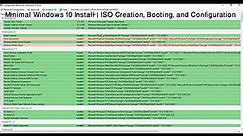 Minimal Windows 10 Install | ISO Creation, Booting, and Configuration...