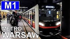 🇵🇱 Warsaw Metro - All the Stations - Line M1 - From KABATY to MŁOCINY (2023) (4K)