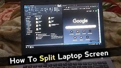 How To Split Laptop Screen With Keyboard Shortcut Keys | how to split laptop screen into two