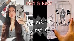 IPHONE 12 PRO MAX DIY PHONE CASE COVER BEGINNER CRICUT PROJECT EASY - VINYL BODY SILHOUETTE