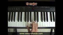 G chord piano - how to play G major chord on the piano or keyboard