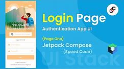 #1 Making Login Page in Authentication App UI using jetpack compose | UI Stack