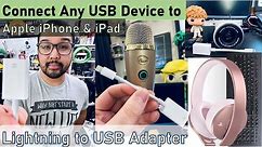 Apple Lightning to USB Adapter | Use USB Devices on iPhone/iPad (Blue Yeti Mic, Flash Drives & More)