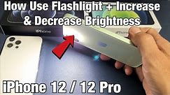 iPhone 12: How to Use Flashlight + Increase/Decrease Brightness