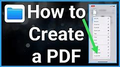 How To Create PDF File On iPhone