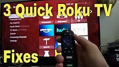 3 Roku TV Quick Fixes - Clear cache, check connection, fix green screen
