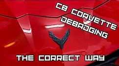 C8 corvette Debadging and emblem replacement