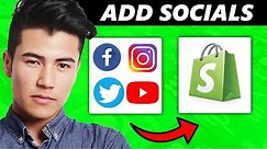 How to Add Social Media Icons on your Shopify Store (Easy)