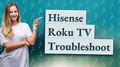 Why is my Hisense Roku TV flashing red?