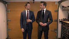 ‘Suits’ Stars Patrick J. Adams and Gabriel Macht Share Advice for Spinoff Cast on Set of Super Bowl Commercial