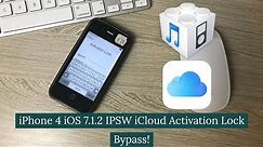 How To Bypass iPhone 4 iCloud Activation Lock iOS 7.1.2 2020 The Easy Way! Custom IPSW Bypass