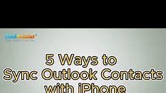 How to sync Outlook contacts with iPhone #howto #synccontacts #iphonetips #iphonetricks