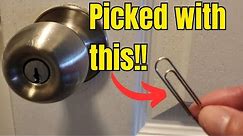 DIY how to pick a lock with paperclips