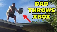 Dad Throws Kid's New Xbox Off Roof Because He Wouldn't Do Homework 🤣😱