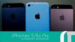 iPhones 5/5c/5s | Comparatif puissance