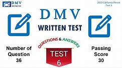 2023 California DMV Written Test #6
