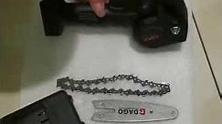 How to assemble the mini electric chain saw