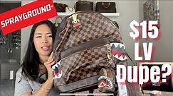 Sprayground Sharks in Paris Backpack Triple Unboxing and Review - LV Dupe?