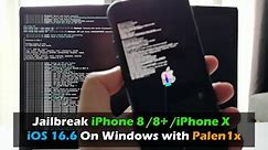 Jailbreak iPhone 8 /8+ /iPhone X iOS 16.6 On Windows with Palen1x