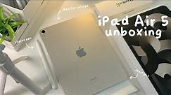 iPad Air 5 (starlight) unboxing 🌟 apple pencil alternative + accessories | 2023