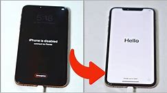 Fix "iPhone is Disabled Connect to iTunes" | iPhone 12 Pro/12/11 Pro/11/XS/XR/X