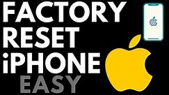 How to Reset iPhone To Factory Default - Factory Reset iPhone - iOS 14