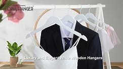 Luxury and Elegant White Wooden Hangers