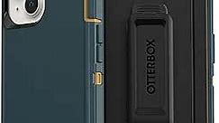 OtterBox iPhone 13 (ONLY) Defender Series Case - HUNTER GREEN, rugged & durable, with port protection, includes holster clip kickstand