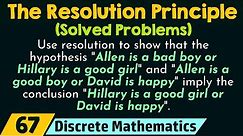 The Resolution Principle (Solved Problems)