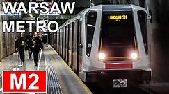 🇵🇱 Warsaw Metro - All the Stations - Line M2 - From BEMOWO to BRÓDNO (2023) (4K)