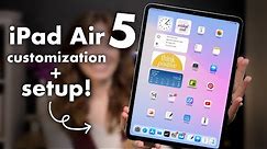M1 iPad Air 5 Customization & SETUP | Widgets, Wallpaper, Apps