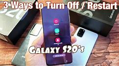Galaxy S20 / S20+ : How to Turn Off / Power Down / Restart / Shut Off (3 Ways)