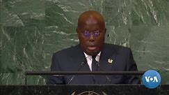 Ghanaian President Nana Akufo-Addo Addresses 77th UNGA