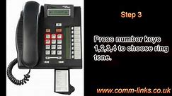 How to change ringtone on a nortel norstar T7208?