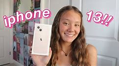 unboxing the pink iphone 13!!