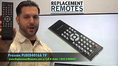 Proscan PLDED4016A TV Remote Control- www.ReplacementRemotes.com