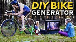 Homemade Bicycle Generator // Burn Calories and Make Electricity