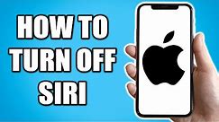 How to Turn Off Siri! (Disable Siri on iPhone & iPad)