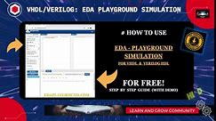 EDA Playground Secrets Revealed: Learn VHDL & Verilog in Minutes [Step-by-Step Tutorial] [In Hindi]