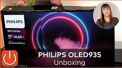 Unboxing Philips 55OLED935/12 Thomas Electronic Online Shop OLED 55" 2020 935-Serie OLED 4K TV