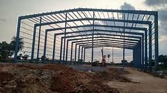 steel structure construction process step by step in site / skelton frame#civiltechconstructions