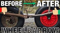 Wheelbarrow TIRE replacement - Tire & Inner Tube! Step-by-Step Tutorial 🛞💚🛠️