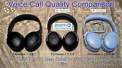 Bose QC Ultra Headphones vs Bose QC w/mic vs Bose QC 35 II | Voice Call Quality Comparison Review