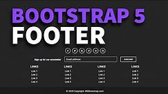 Bootstrap Footer - Tutorial on the latest Bootstrap 5