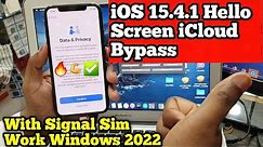 New iOS 15.4.1 Hello Screen iCloud Bypass With Signal iPhone X ICloud Bypass iOS 15 2022