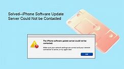 Solved--iPhone Software Update Server Could Not be Contacted